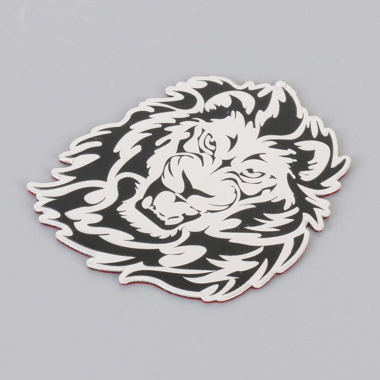 Car Lion Metal Stickers Personalized Aluminum Alloy Decorative Stickers, Size:8 x 7.5cm