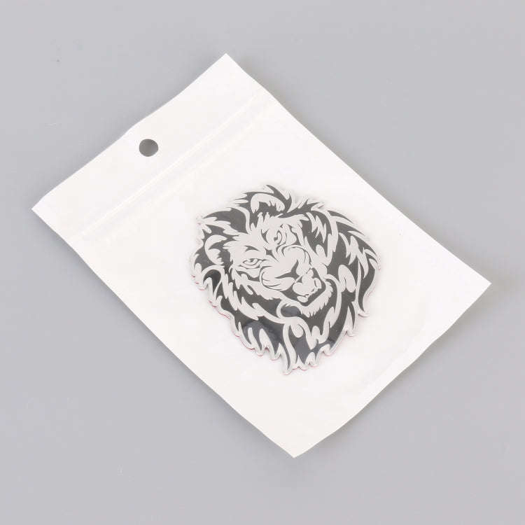 Car Lion Metal Stickers Personalized Aluminum Alloy Decorative Stickers, Size:8 x 7.5cm