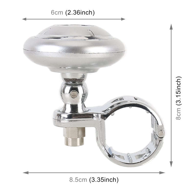 YI-71 Car Steering Wheel Booster Ball Car Power Handle (Silver Grey)