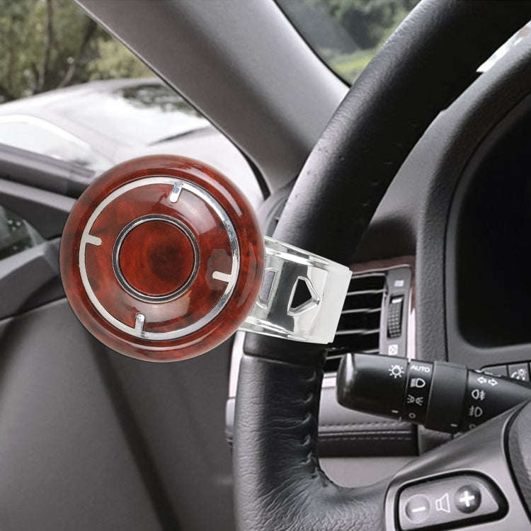 YI-71 Car Steering Wheel Booster Ball Car Power Handle (Walnut wood)