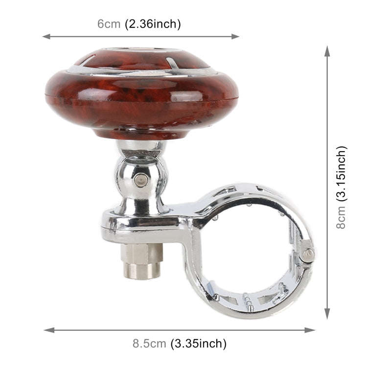 YI-71 Car Steering Wheel Booster Ball Car Power Handle (Walnut wood)