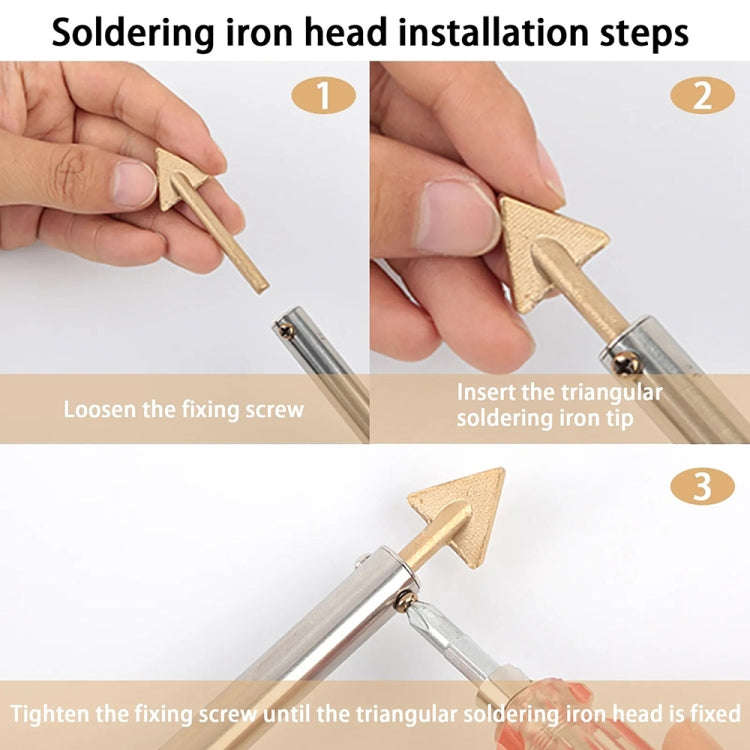 20mm Plastic Bumper Repair Triangular Wrinkle Removal Soldering Iron Tip