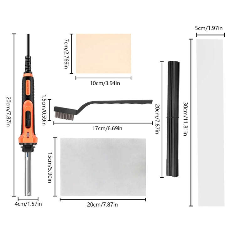 100W Electric Soldering Iron Plastic Welding Machine Car Bumper Repair Plier, AU Plug (Blue)