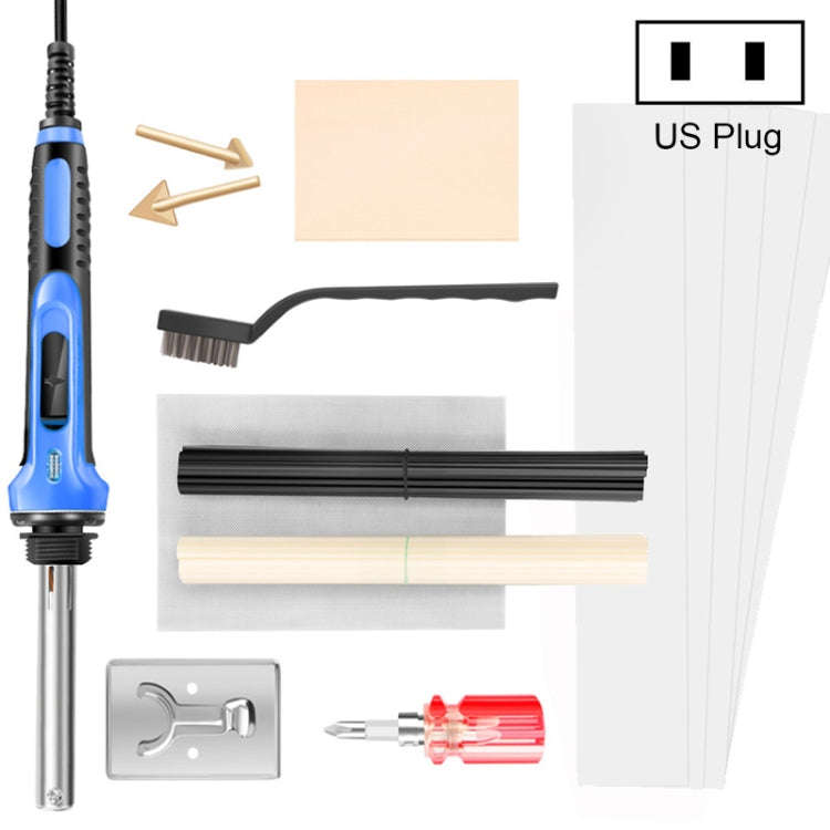 100W Electric Soldering Iron Plastic Welding Machine Car Bumper Repair Plier, US Plug (Blue)