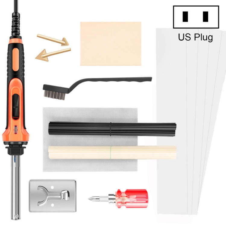 100W Electric Soldering Iron Plastic Welding Machine Car Bumper Repair Plier, US Plug (Red)