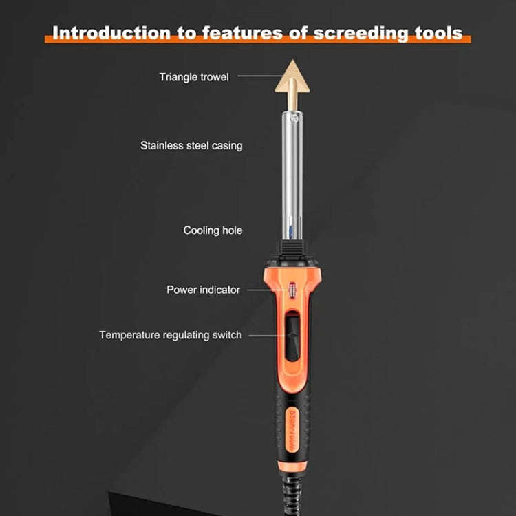 100W Electric Soldering Iron Plastic Welding Machine Car Bumper Repair Plier, EU Plug (Blue)