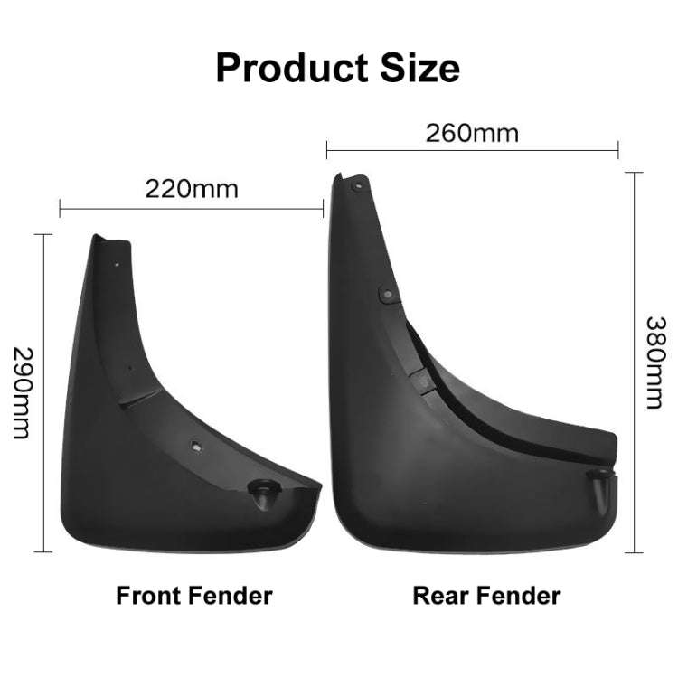 For Jeep Renegade 2015-2021 4pcs/Set Car Auto Soft Plastic Splash Flaps Fender Guard