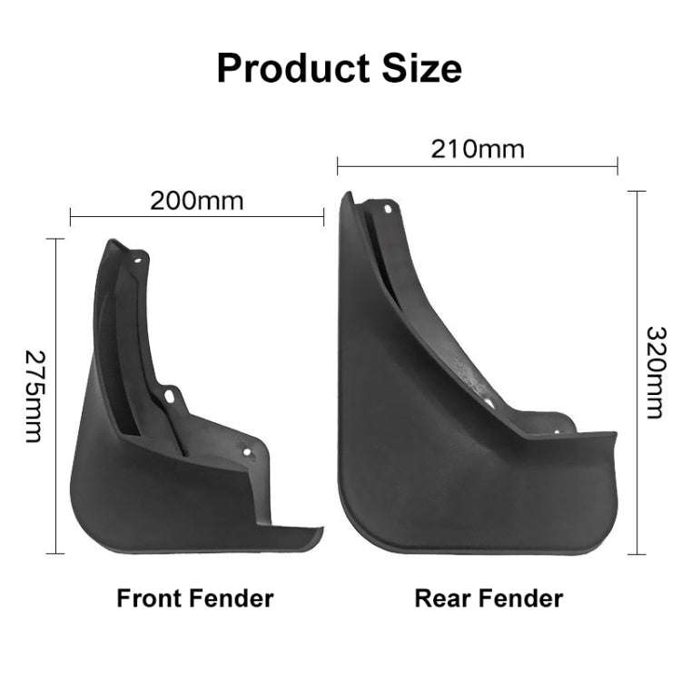 For Skoda KAROQ 2017-2023 4pcs/Set Car Auto Soft Plastic Splash Flaps Fender Guard