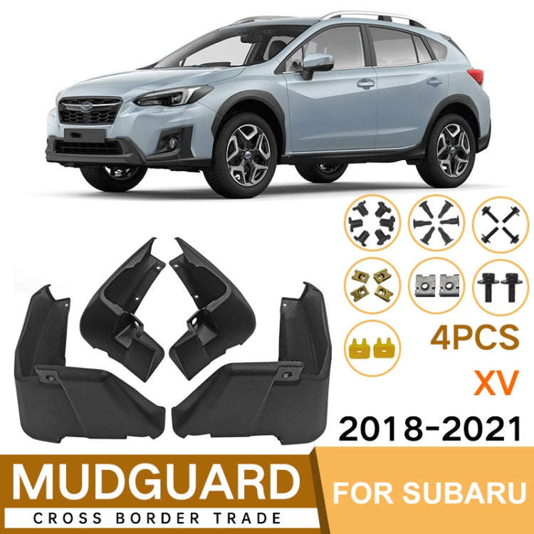 For Subaru XV 2018-2021 4pcs/Set Car Auto Soft Plastic Splash Flaps Fender Guard