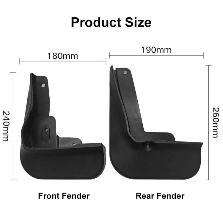For Toyota Camry 2018-2021 4pcs/Set Car Auto Soft Plastic Splash Flaps Fender Guard