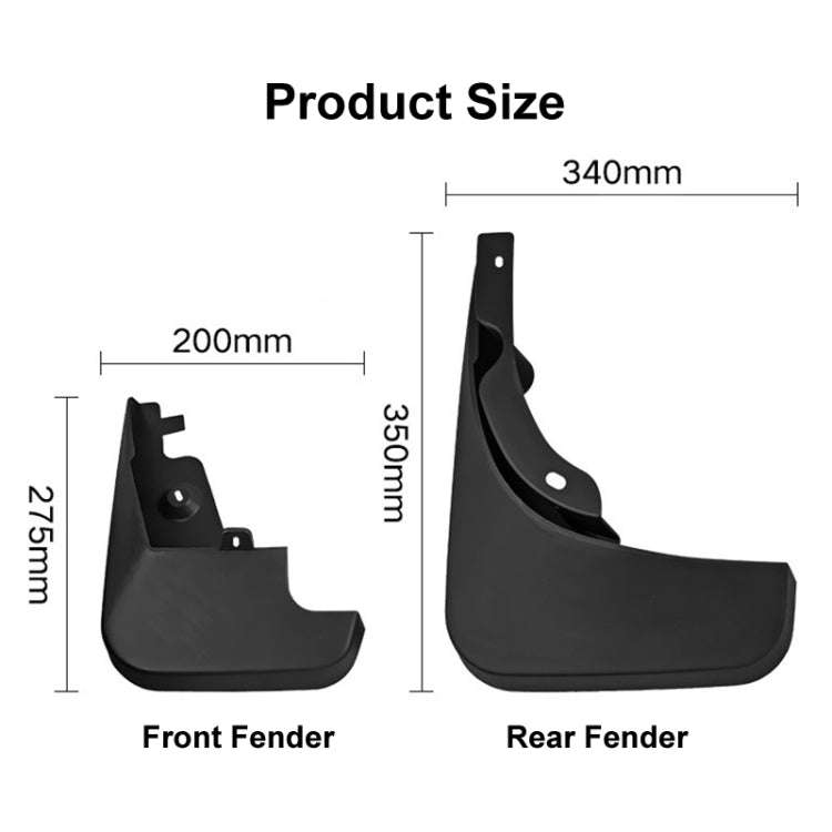For Audi Q5 2009-2016 4pcs/Set Car Auto Soft Plastic Splash Flaps Fender Guard