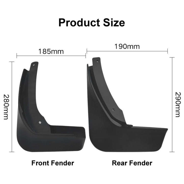 For Skoda Superb 2016-2021 4pcs/Set Car Auto Soft Plastic Splash Flaps Fender Guard