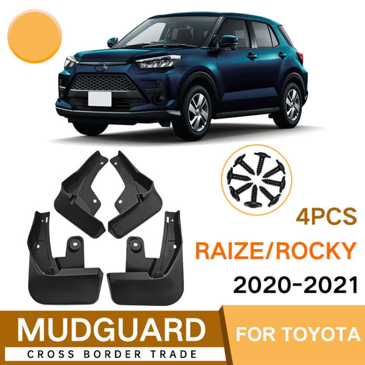 For Toyota Raize / Daihatsu Rocky 2020-2021 4pcs/Set Car Auto Soft Plastic Splash Flaps Fender Guard