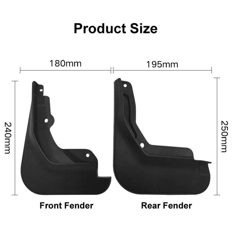 For Changan Alsvin 2018-2022 4pcs/Set Car Auto Soft Plastic Splash Flaps Fender Guard