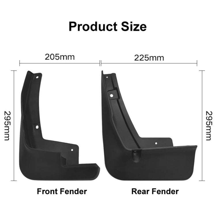 For Toyota Avanza 2022 4pcs/Set Car Auto Soft Plastic Splash Flaps Fender Guard