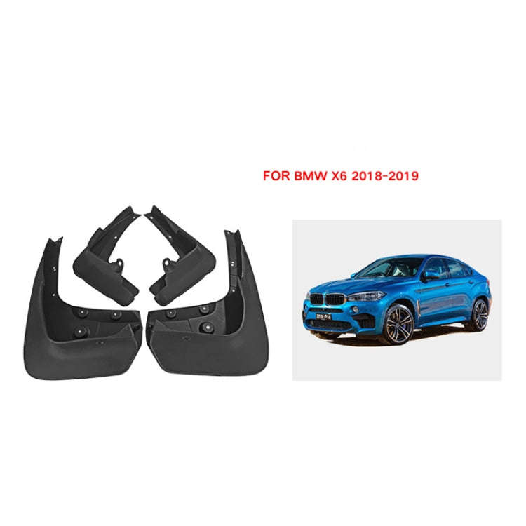 For BMW X6 2018-2019 4pcs/Set Car Auto Soft Plastic Splash Flaps Fender Guard