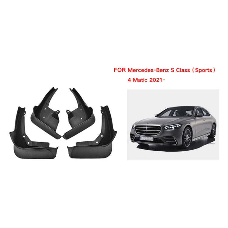 For Mercedes-Benz S-class Sport 2022 4pcs/Set Car Auto Soft Plastic Splash Flaps Fender Guard