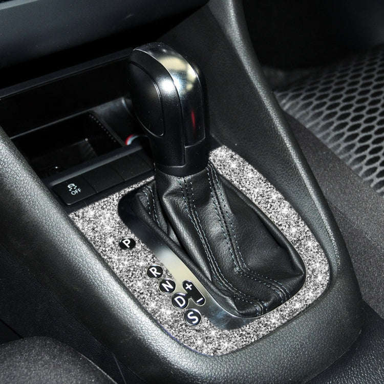 Car Gear Adjustment B Diamond Decoration Cover Sticker for Volkswagen Golf 6 2008-2012, Left-hand...