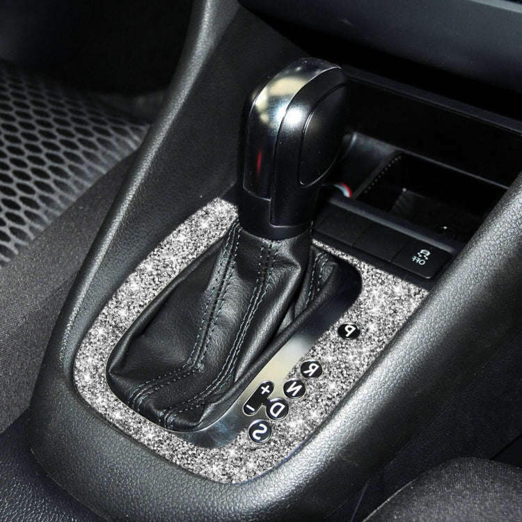Car Gear Adjustment B Diamond Decoration Cover Sticker for Volkswagen Golf 6 2008-2012, Right-han...