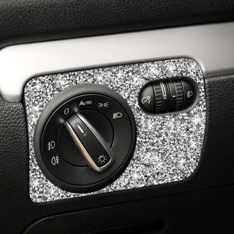 Car Headlight Diamond Decoration Cover Sticker for Volkswagen Golf 6 2008-2012, Left-hand Drive
