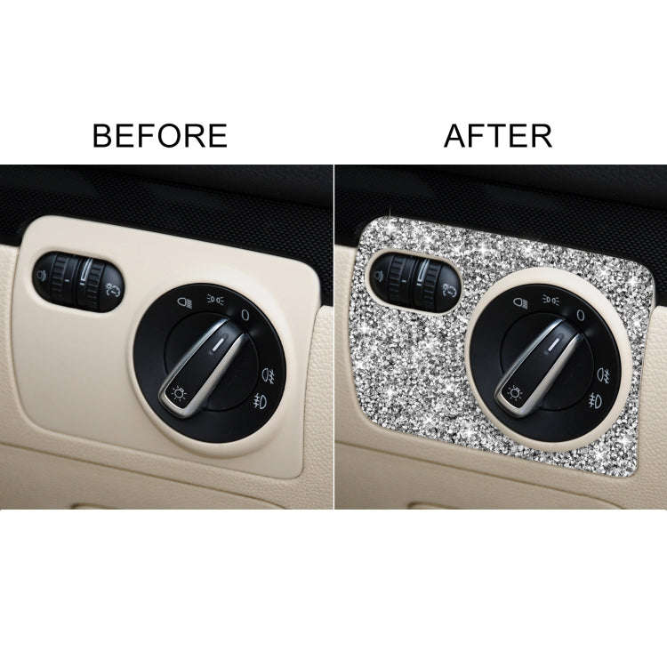 Car Headlight Diamond Decoration Cover Sticker for Volkswagen Golf 6 2008-2012, Right-hand Drive
