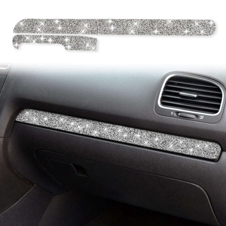 Car Central Control Diamond Decoration Cover Sticker for Volkswagen Golf 6 2008-2012, Left-hand D...