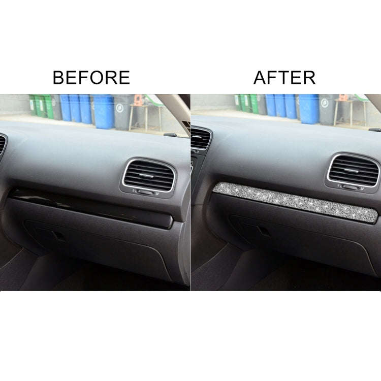 Car Central Control Diamond Decoration Cover Sticker for Volkswagen Golf 6 2008-2012, Left-hand D...