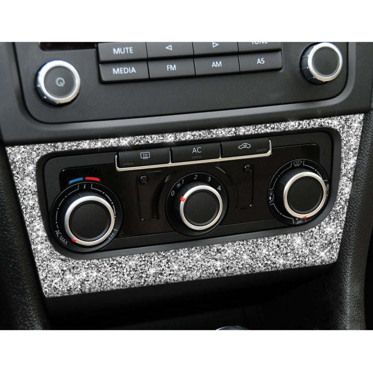 Car AC Panel Diamond Decoration Cover Sticker for Volkswagen Golf 6 2008-2012, Left and Right Drive
