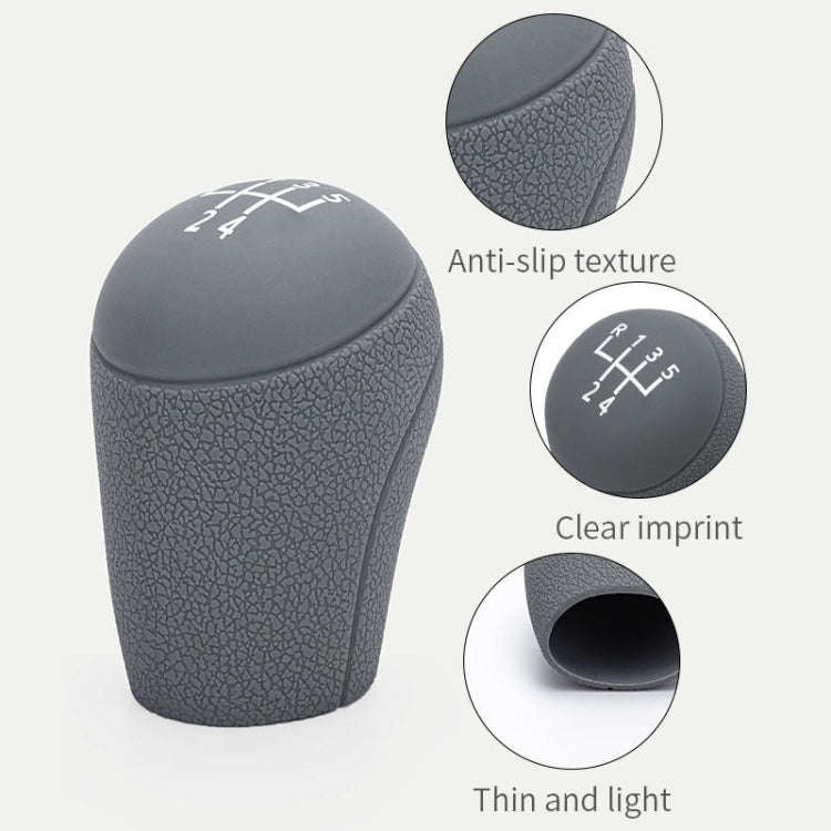 For Volkswagen 6-speed Car Silicone Dustproof Shift Knob Gear Protective Cover (Black)