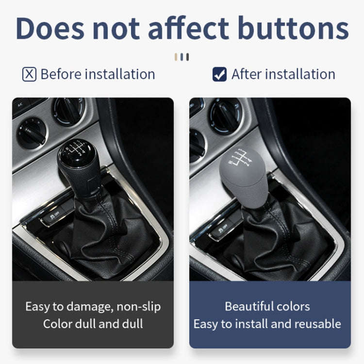 For Volkswagen 6-speed Car Silicone Dustproof Shift Knob Gear Protective Cover (Black)