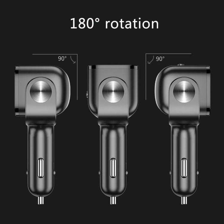 Ozio Y48TC QC3.0 + Type-C Dual Port Fast Charging Multi-function Car Charger Cigarette Lighter