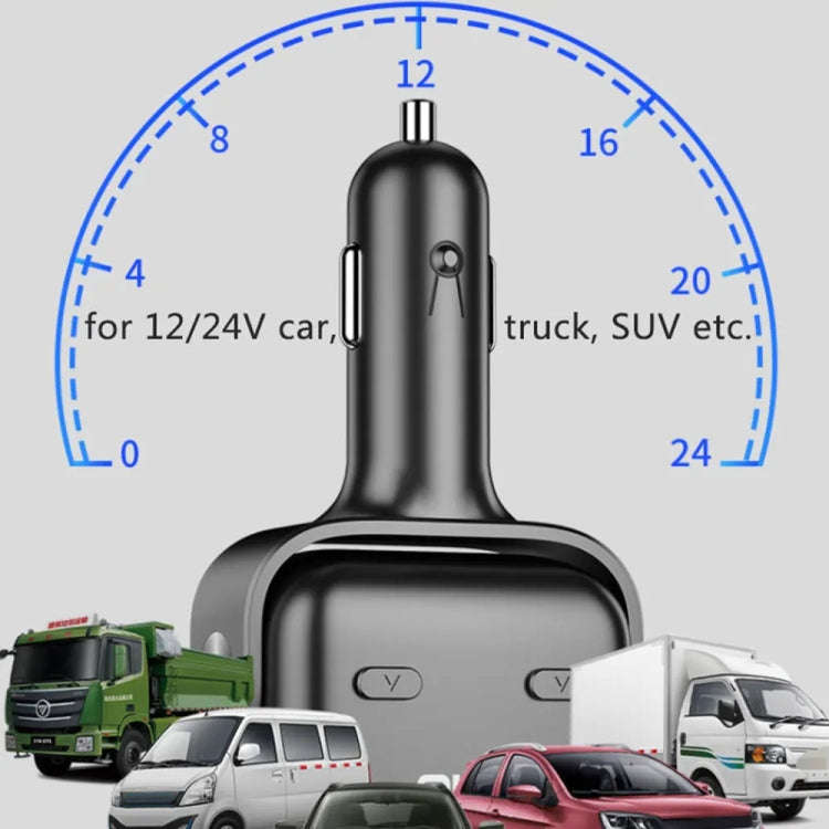 Ozio Y48TC QC3.0 + Type-C Dual Port Fast Charging Multi-function Car Charger Cigarette Lighter