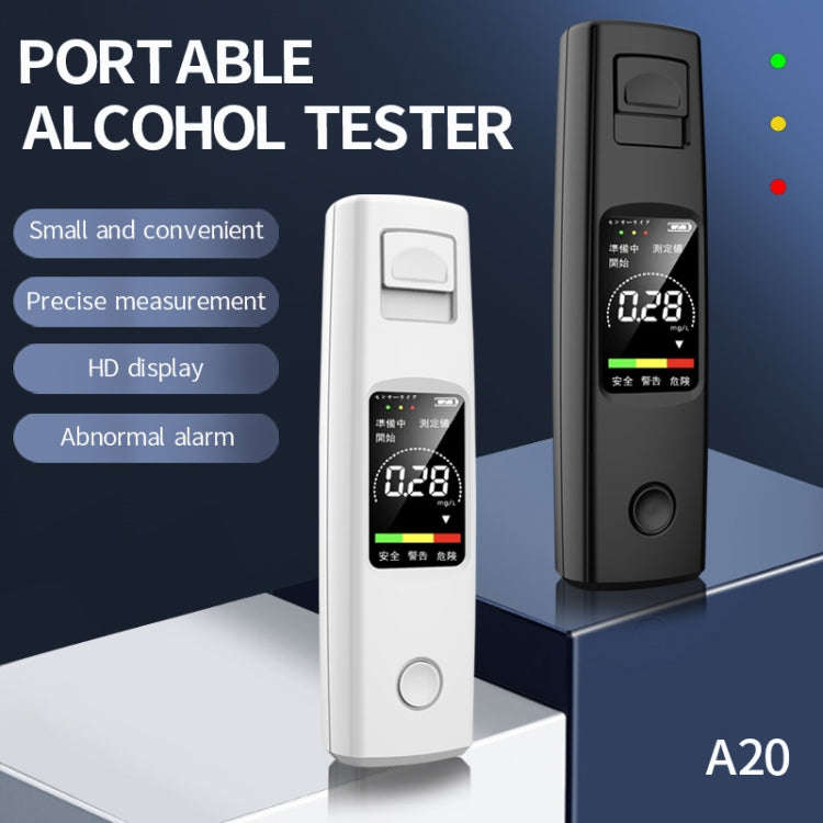 CSY-100 Portable Air Blowing High Precision Digital Alcohol Tester, English Version (White)