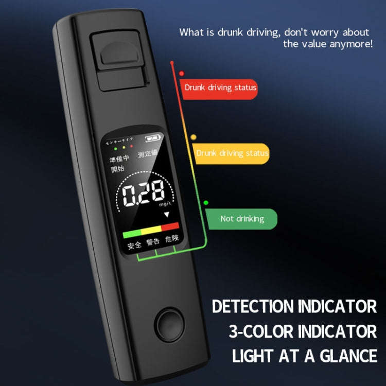 CSY-100 Portable Air Blowing High Precision Digital Alcohol Tester, English Version (White)