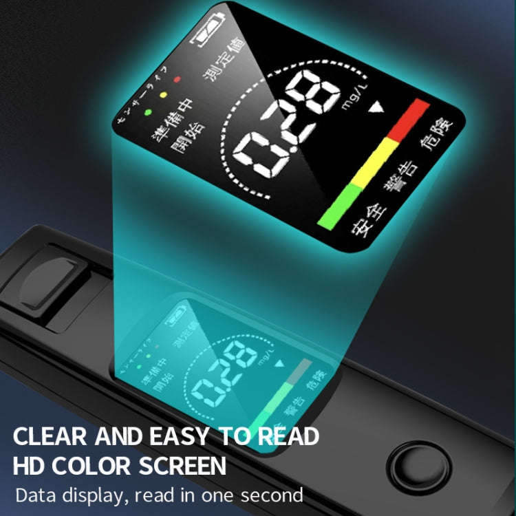 CSY-100 Portable Air Blowing High Precision Digital Alcohol Tester, English Version (White)