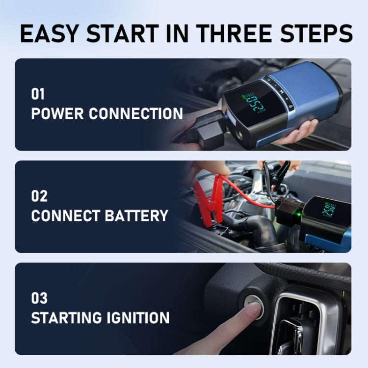 BN03H 8400mAh Car Emergency Start Power Supply Air Pump Integrated Machine, High-end Version