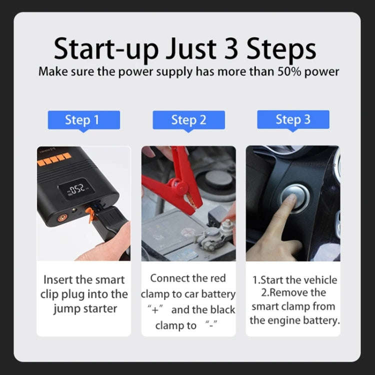 D7L 8800mAh Multifunctional Car Emergency Start Power Supply Air Pump Integrated Machine