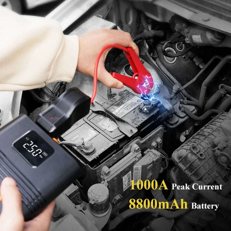 D7L 8800mAh Multifunctional Car Emergency Start Power Supply Air Pump Integrated Machine