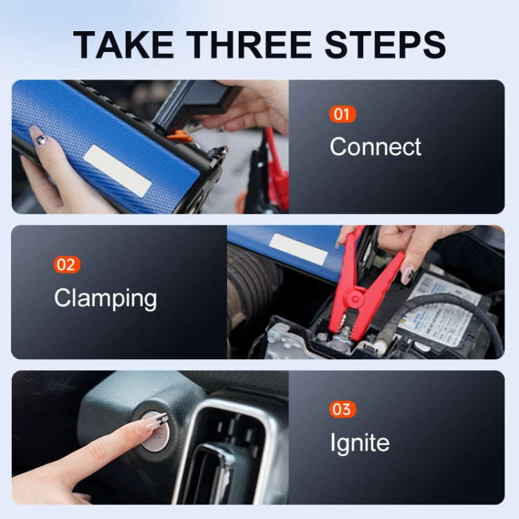 TS03H 8400mAh + EVA Bag Car Emergency Start Power Supply Air Pump Integrated Machine, High Version