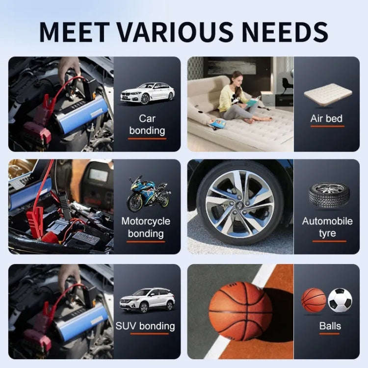 TS03H 8400mAh + EVA Bag Car Emergency Start Power Supply Air Pump Integrated Machine, High Version