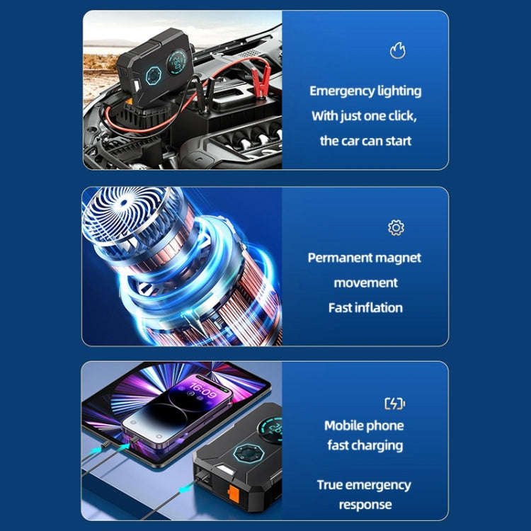 YS03TH 6000mAh Car Emergency Start Power Supply Electric Air Pump Integrated Machine