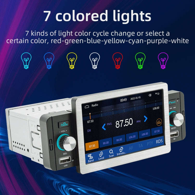 158W 5 inch Allwinner Melis F133 Car MP5 Player, Support CarPlay / BT / USB / FM