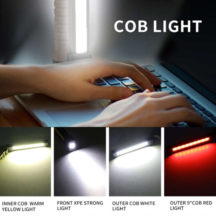 FT20 Folding Magnet Car Inspection Light Work Maintenance Lamp Strong Emergency COB LED Lamp (Khaki)