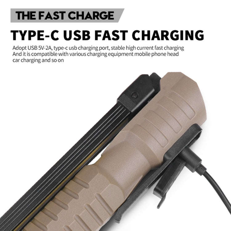 FT20 Folding Magnet Car Inspection Light Work Maintenance Lamp Strong Emergency COB LED Lamp (Khaki)