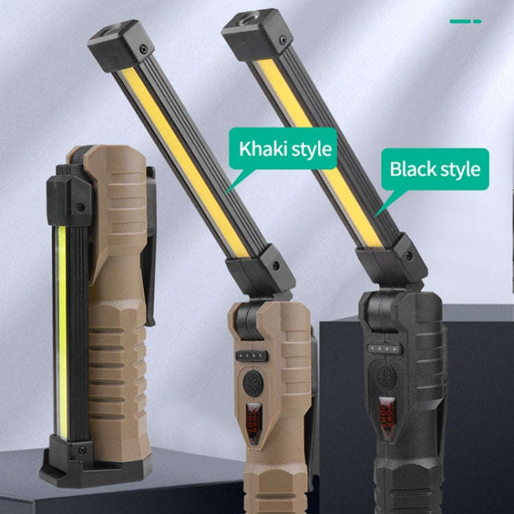 FT20 Folding Magnet Car Inspection Light Work Maintenance Lamp Strong Emergency COB LED Lamp (Khaki)