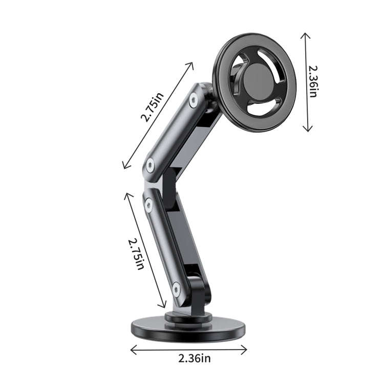 LK-CDD13 Car Multi-angle Adjustable MagSafe Magnetic Holder (Silver)