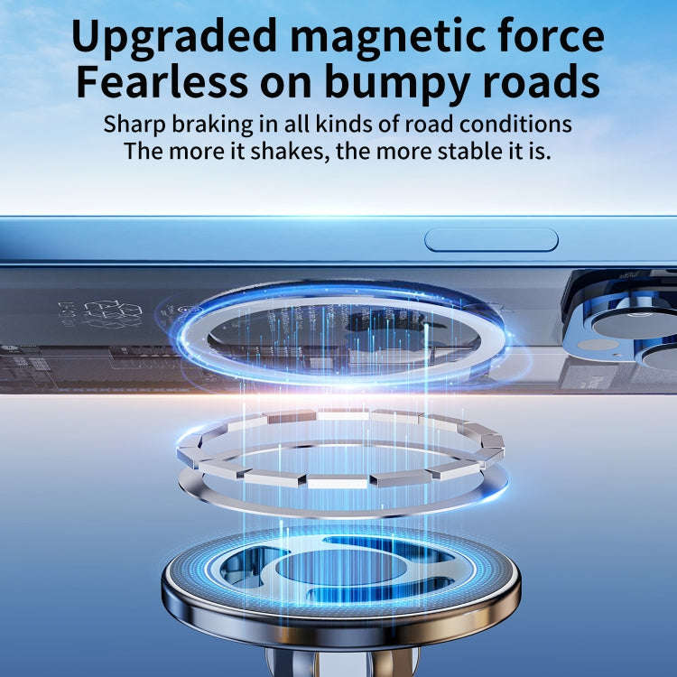 LK-CDD13 Car Multi-angle Adjustable MagSafe Magnetic Holder (Silver)