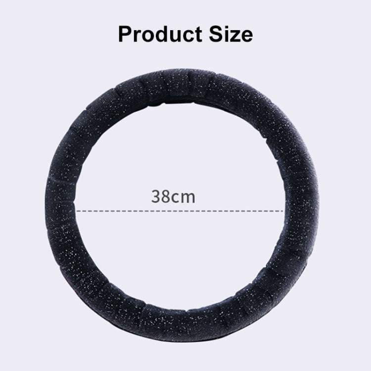 D Style Car Universal Self Heating Plush Warm Anti-skid Steering Wheel Cover, Diameter: 38cm (Beige)