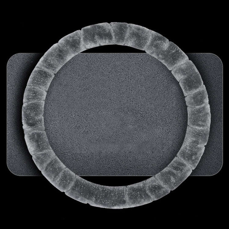 Round Style Car Universal Self Heating Plush Warm Anti-skid Steering Wheel Cover, Diameter: 38cm ...