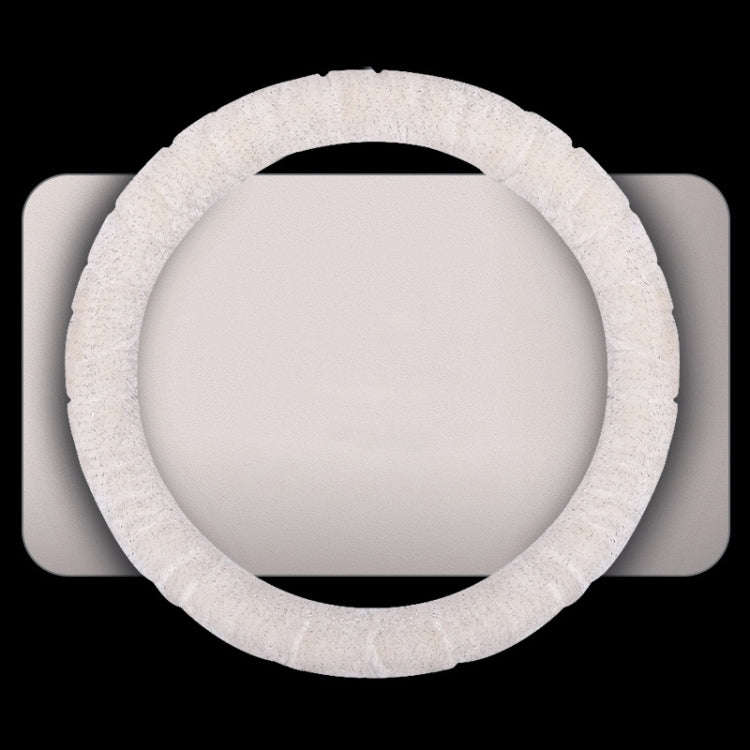 Round Style Car Universal Self Heating Plush Warm Anti-skid Steering Wheel Cover, Diameter: 38cm ...